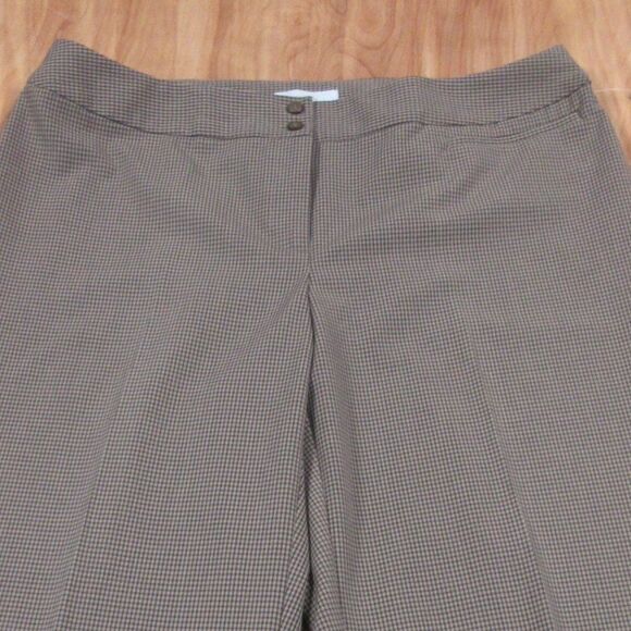 JH COLLECTIBLES Shades of Nature Dress Capris Sz 14 Brown Plaid Crop Skimmer NWT - Picture 3 of 16